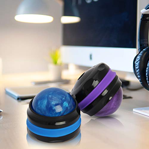 Coolrunner Massage Ball, Manual Roller Massager, 2-Pack Handheld Self Massage Therapy and Relax Full Body Tools for Sore M...