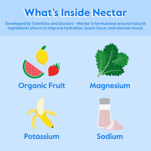 Nectar Hydration Packets - Electrolytes Powder Packets - No Sugar or Calories - Organic Fruit Liquid Daily IV Electrolytes...