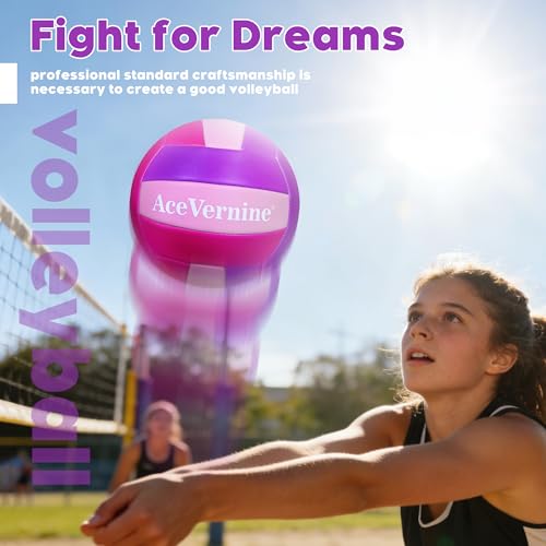 AceVernine Soft Touch Volleyballs Size 5 for Youth Teen Girls Kids Beginners Team Training Durable Volleyball Ball for Out...