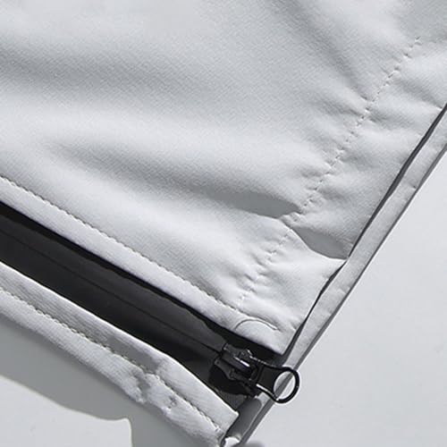 Men's Relaxed Fit Cargo Hiking Pants Elastic Waist Adjustable Side Zipper Pants Casual Climbing Fishing Outdoor Long Trousers