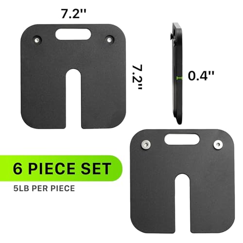 Eisenlink Adjustable Dumbbell Plates, 6 Pieces 5lb Weight Plates (5lbx6)
