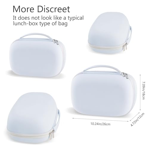Wearable Breast Pumps Carrying Bag, Hard Shell Case with Removable Tray, Watertight Breast Pump Storage Bag Compatible wit...
