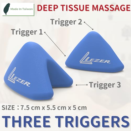 LEZER Trigger Massage Point, Manual Massage Ball, Muscle Knots Relief Tool, Myofascial Release, Physical Therapy, Deep Tis...