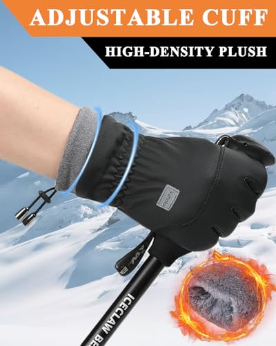 Vanolu Waterproof Ski Gloves for Men & Women – Insulated, Windproof Winter Snow Gloves Engineered for Extreme Cold Weather