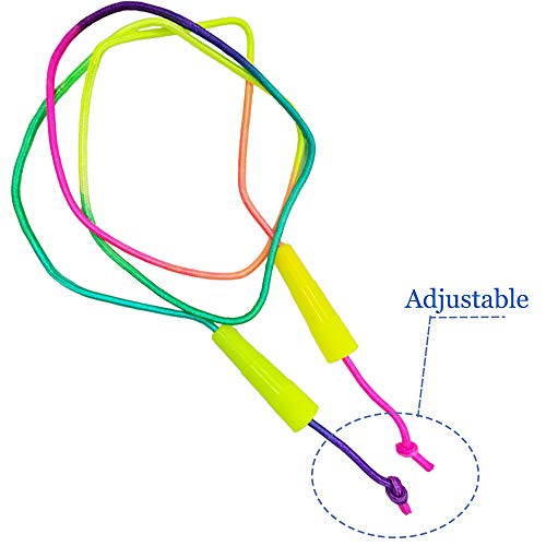 10 pcs Rainbow Jump Rope Set Durable Nylon Skipping Ropes,Safty Vibrant Jumping Ropes for Girls or Boys Physical Education...