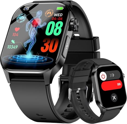 Advanced Health Smartwatch for Women Men with Real-Time Monitoring of Heart Rate, Blood Oxygen, Body Temperature, Blood Pr...