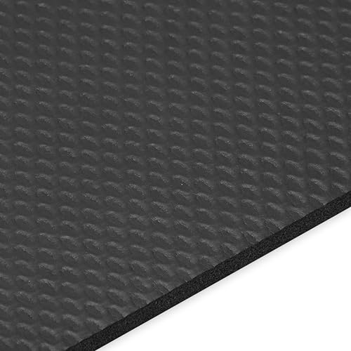 Champion 10mm Exercise Mat, Black, Cushioned Non-Slip Workout Mat with Textured Base for Yoga, Pilates, Stretching & Floo...