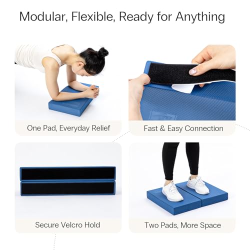 StrongTek 2-in-1 Non-Slip Balance Pad - High-Density Foam Cushion, Supportive Exercise Mat & Knee Pad for Core Training, Y...