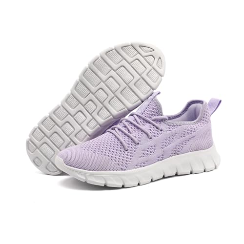 DLWKIPV Women's Running Shoes Lightweight Walking Sneakers Tennis Athletic Lace Up Gym Casual Fashion Fitness Sports Soft ...