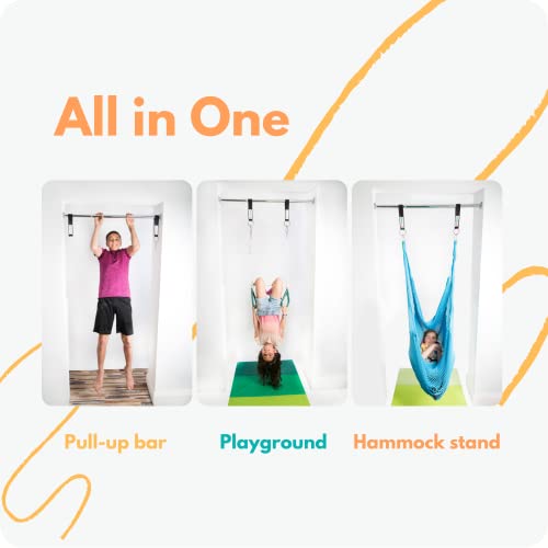 DreamGYM Doorway Swing Support Bar - Pull-Up Bar - Indoor Swing or Yoga Swing