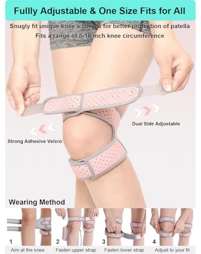 Knee Brace for Women Men Knee Braces for Knee Pain, Patellar Tendon Support Strap, Knee Brace for Meniscus Tear Knee Compr...