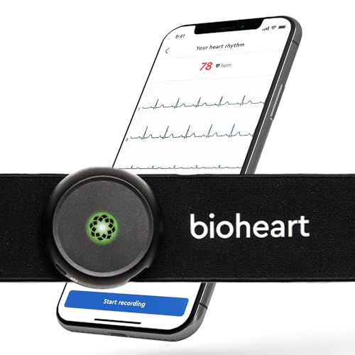 Biotricity Bioheart | 24/7 Continuous Heart Monitor | No Prescription Needed | Smart Wearable | Chest Strap | One Month Su...