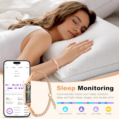 Smart Bracelet for Women, Valentine's Day Gifts, Health Activity Fitness Trackers, 24/7 Heart Rate, HRV, Blood Oxygen & St...