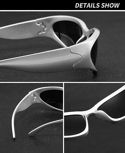 SOAR&EAGLE Y2K 3Pack Polarized sunglasses Wrap Around Men's Women's sunglasses Fashion Sport Shades Sun Glasses