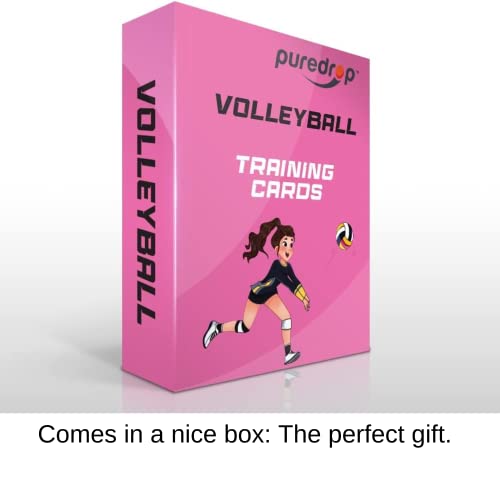 Puredrop Volleyball Training Equipment Aid Cards: Great Training Drills for Solo Practice for Volleyball Players. Coach Ex...