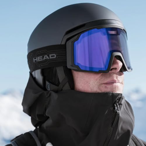 HEAD Neves Sunscreen Photochromatic Ski & Snowboard Goggles – Solar-Powered Auto Tint, UV400, Anti-Fog, Wide Vision