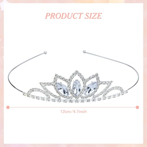 Dizila 8 Pieces Silver Metal Birthday Party Prom Bridal Wedding Dazzling Rhinestone Princess Crown Headbands Tiaras Headpi...