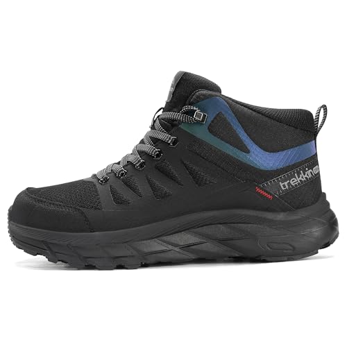 TREKKIN PLUS Men's Waterproof Slip Resistant Hiking Boots Outdoor Trail Trekking Camping Casual Walking Hunting Shoes moun...