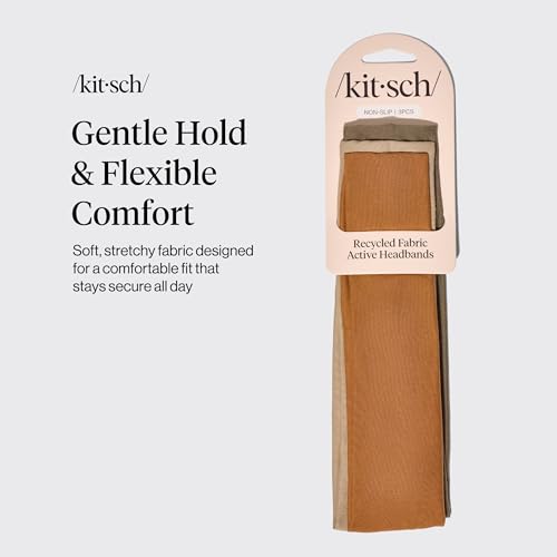 Kitsch Headbands for Women Non Slip - Running Headbands for Girls, Ideal for Working Out, Yoga, Gym, or Lounging | Stretch...