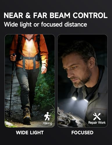 KooBinKoo Wearable Neck Light with Speaker, 5 Modes Hands-Free LED Neck Lamp for Reading & Outdoor Camping, Rechargeable T...