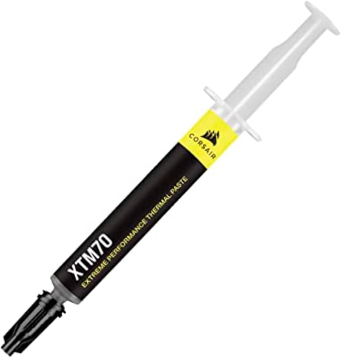 Corsair XTM70 Extreme Performance Thermal Paste, 3g for Intel & AMD Processors up to 250W+ TDP - Low Viscosity, Easy Appli...