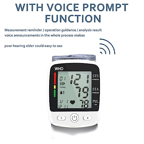 Blood Pressure Monitor, Irregular Heartbeat Detector, Automatic BP Monitor 90x2 Reading Memory and Large LCD Display, USB ...