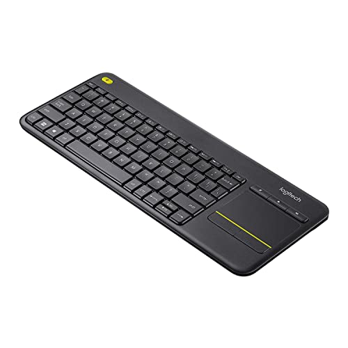 Logitech K400 Plus Wireless Touch TV Keyboard with Easy Media Control and Built-in Touchpad, HTPC Keyboard for PC-Connecte...