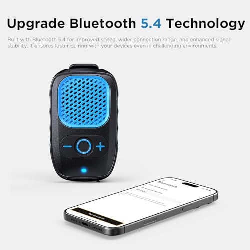 ShellHome Wearable Bluetooth Speaker, 30H Working Time Clip-On Wireless Jobsite Pro Water-Resistant Portable Speaker — Bui...