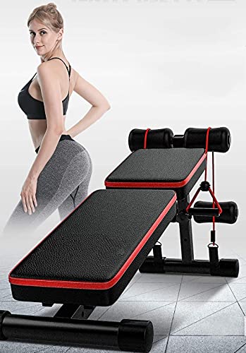 Sit-ups Auxiliary Multifunction Weight Bench Adjustable Supine Board Dumbbell Bench Abdominal Muscles Fitness Equipment fo...