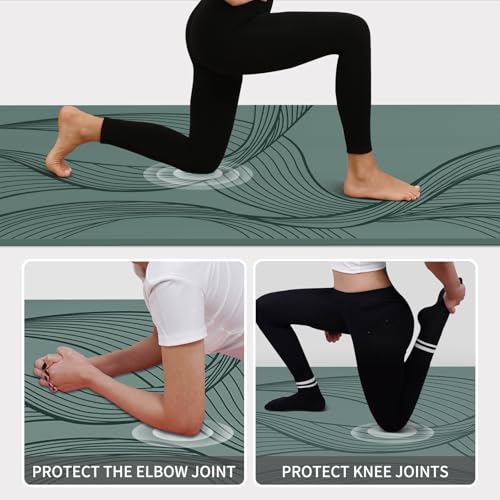 PAIDU Large Yoga Mat-72’x36’x0.4’ Extra Width ＆ Thick,Comfortable,Non-Slip Exercise Mat-Works Great on All Floor for Stret...