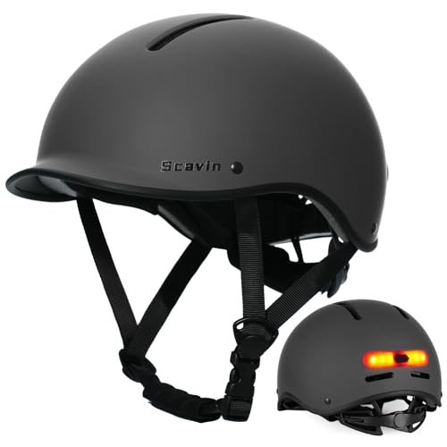 Bike Helmet for Adults with Rechargeable Rear Light, Adjustable Cycling Helmet for Men Women Youth - Safety Certified for ...