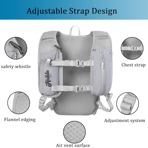 Hydration Backpack,Lightweight Water Backpack with 2L Water Bladder Running Hydration Vest Backpack for Hiking Running Cyc...