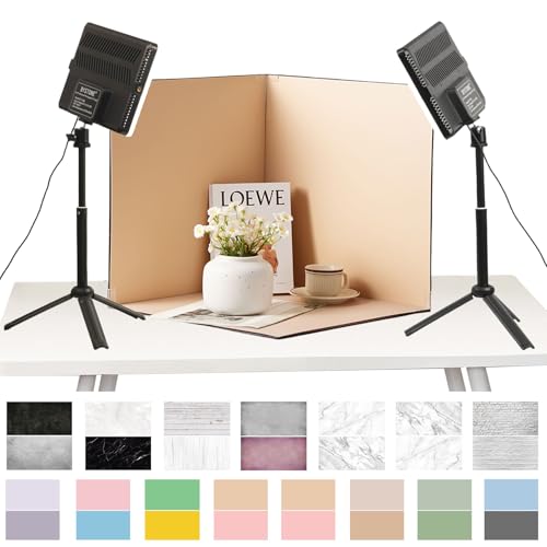 BYSTONE Upgrade Light Box Photography,Portable Photo Studio 16x16 inch Professional Shooting Tent Kit with 288pcs LED Ligh...