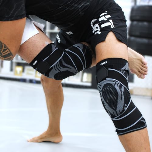 Tenace BJJ Knee Brace Grappling - Compression Knee Pad for Jiu Jitsu, MMA, Muay Thai, Wrestling, Judo - High Durability an...