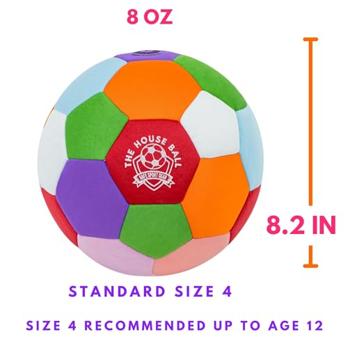 The House Ball - The Original Soft and Safe Indoor Soccer Ball Size 4 Created for Inside Your Home and Yard - Fun Soccer G...