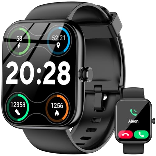 Smart Watch with Alexa, 1.83" HD Fitness Tracker, Message Notifications, IP68 Waterproof, 120+ Sport Modes, 24/7 Heart Rat...