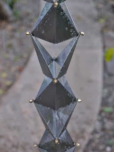 Nutshell Stores Origami Rain Chain - Stainless Steel - 11 Feet