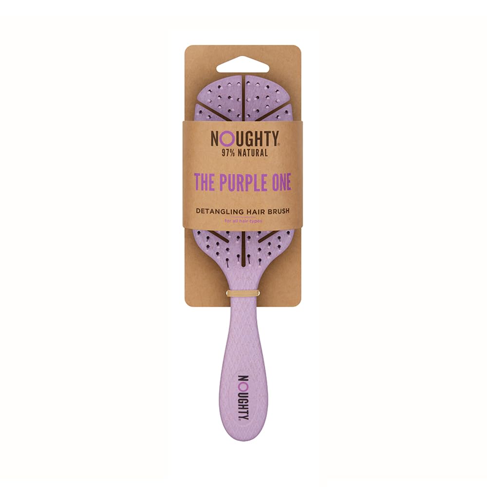 Noughty The Purple One Detangling Brush for Wet and Dry, Smooth and Tangle-Free Hair, Styling and Shower Brush for All Hairtypes
