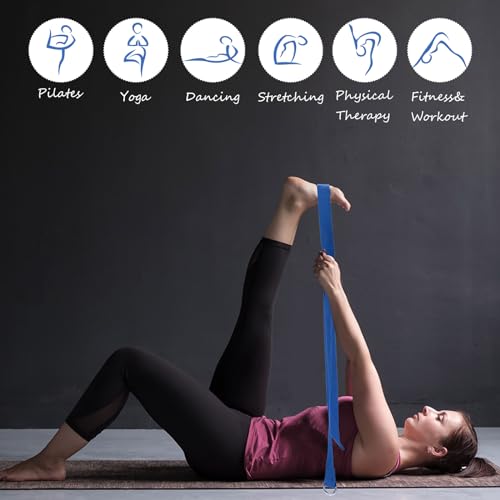 Wettarn 30 Pack Yoga Block and Strap Set 15 Pcs Non-Slip Yoga Blocks with 15 Pcs Metal D Ring Stretching Exercise Workout ...