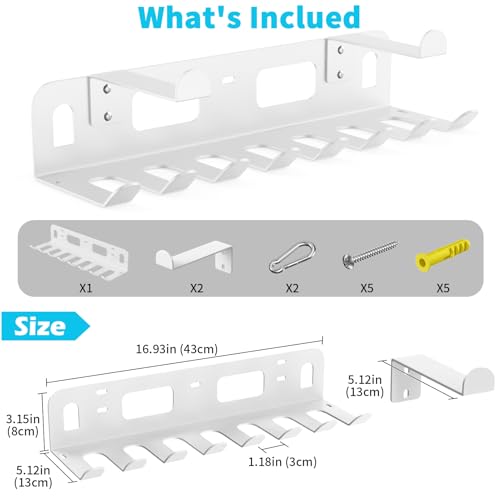 KHAMAL Multi-Purpose Gym Equipment Storage Rack for Resistance Bands - Gym Wall Storage for Exercise Bands, Yoga mat, Jump...
