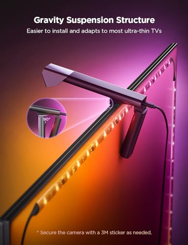 Govee TV Backlight 3 Lite with Fish-Eye Correction Function Sync to 55-65 Inch TVs, 11.8ft RGBICW Wi-Fi LED Strip Lights w...