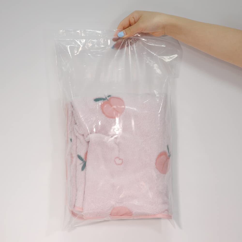 iMailer - 200 Count - 13" x 15" Clear Reclosable Zip Plastic Poly Bags - 2 Gallon Zip Bags for Clothing, T-Shirts, Pants
