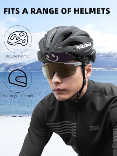 ROCKBROS Winter Cycling Caps for Men and Women Windproof Cycling Hat Under Helmet Liner Breathable Sweat Absorbent with Su...