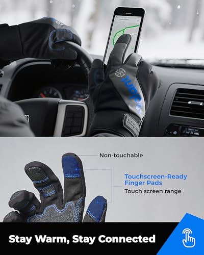 toolant Winter Work Gloves for Men, Insulated Waterproof Work Gloves with Reinforced Palm for Cold Weather Protection, S-XXL