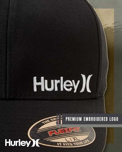 Hurley mens One & Only Corp Flexfit Perma Curve Bill Baseball Hat