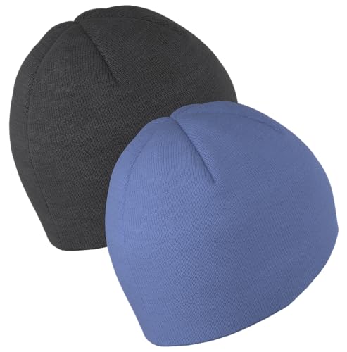 adidas Mens Beanie 2-Pack – Standard Fit Winter Knit Hat Skull Cap