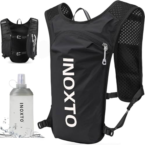 INOXTO Running Hydration Vest ,Lightweight Insulated Pack with 250ml Soft Flask Daypack for Hiking Trail Running Cycling R...