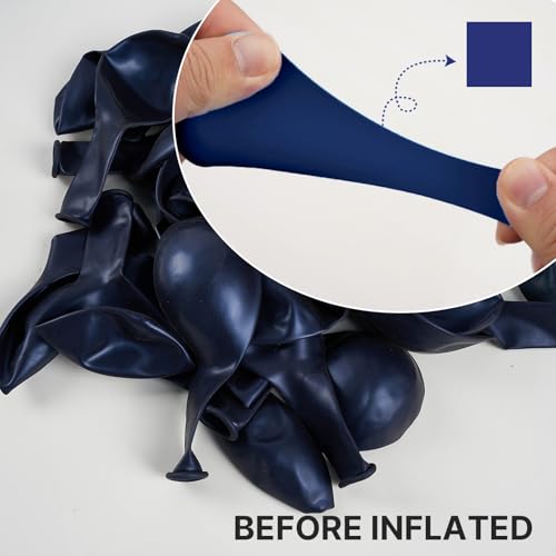 PartyWoo Navy Blue Balloons 92pcs Different Sizes of 18 12 10 5 Inch Dark Blue Balloon Arch Kit Garland for Graduation Wed...