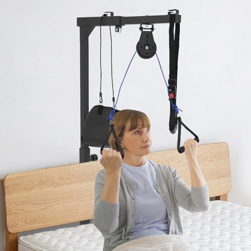 Elderly over Bed Grab Bar Trapeze, Trapeze Bar Standing Frame, Elderly Pull-up & Transfer Assist, 51" - 69" Adjustable Hei...