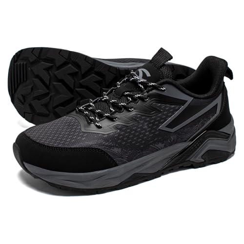 HOBIBEAR Men's Trail Hiking Shoes Wide Fit - Lightweight Low Top Breathable Sneakers for Walking, Trekking & Outdoor Adven...